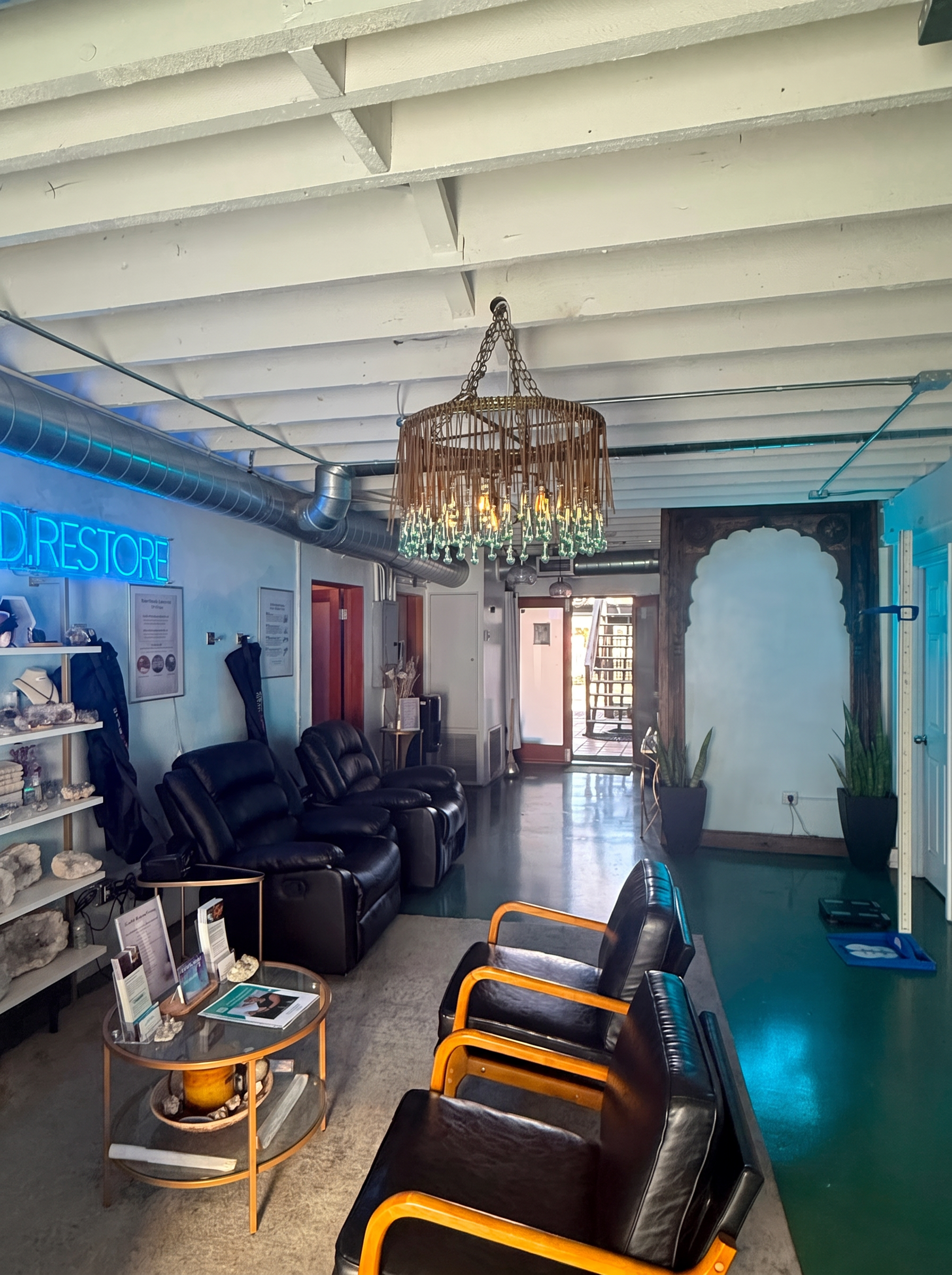 The lounge at Joe's Posture Reset in Santa Monica