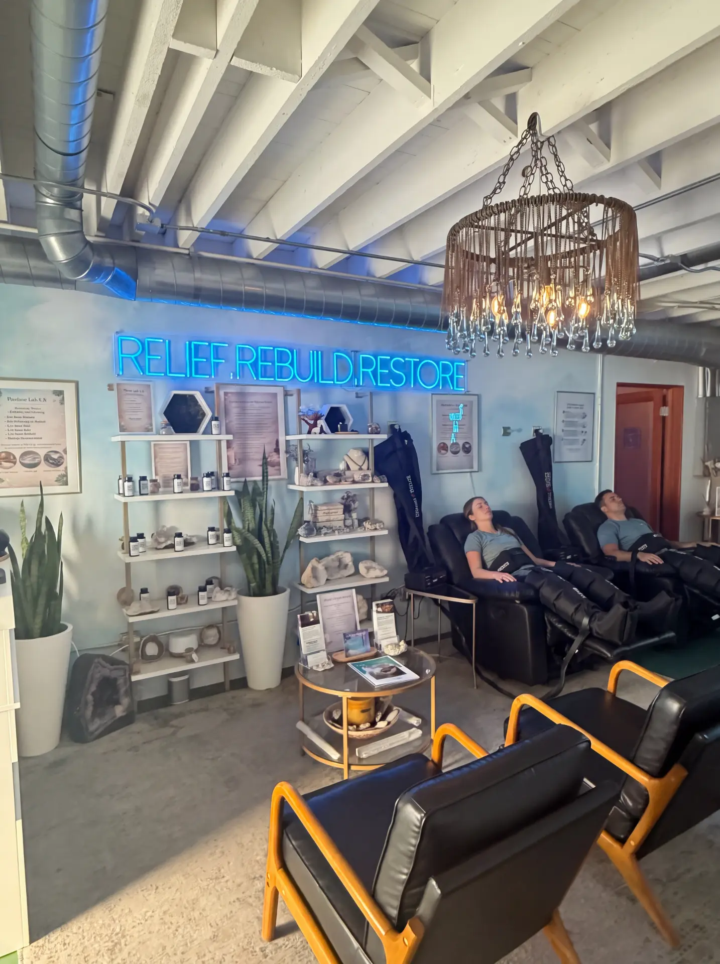 Compression therapy session at Joe's Posture Reset